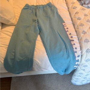 Madhappy joggers size small blue with purple writing